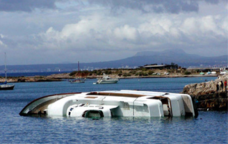 Boat insurance - yacht sinking