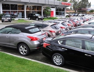Car recall - picture of cars at dealership