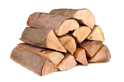 fireplace safety - pile of firewood
