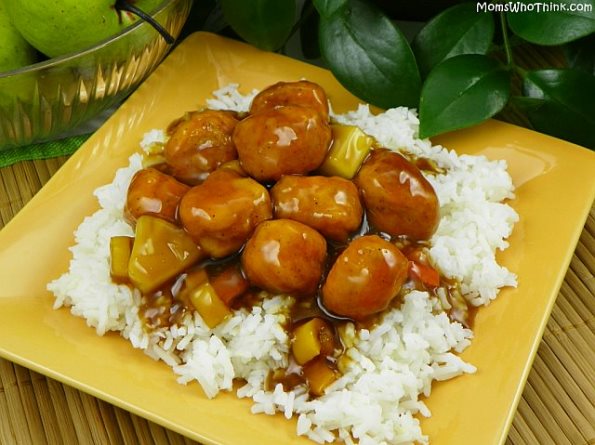 National Nutrition Month - Sweet n' sour chicken over rice