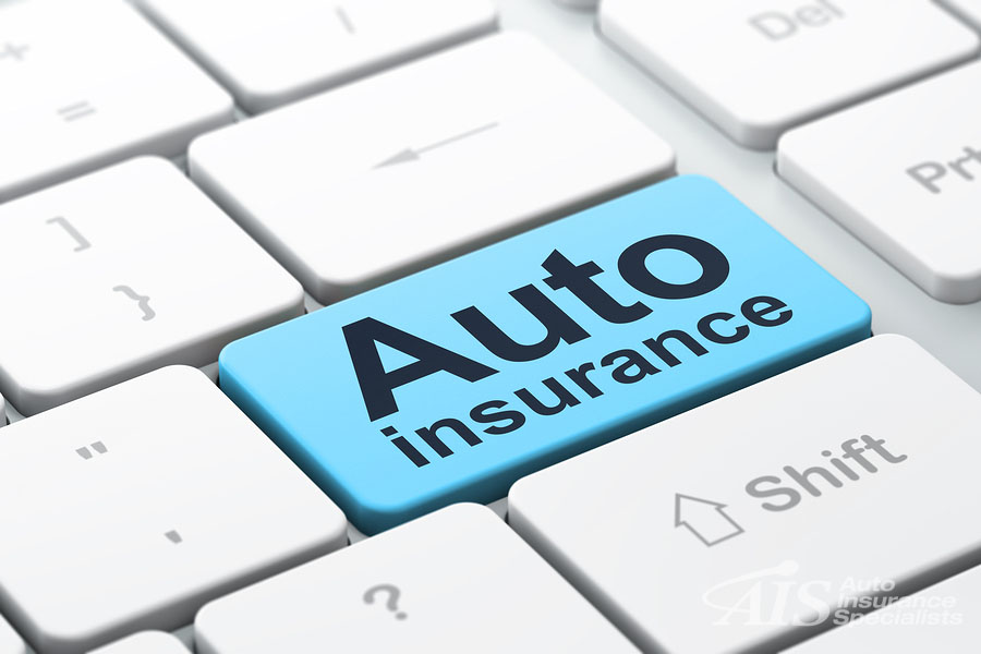 Auto insurance in California - button on a keyboard