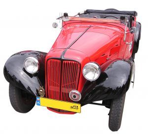 classic car red model T
