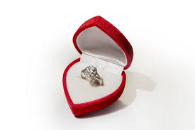 Valuable Items insurance - Engagement ring in a heart-shaped box