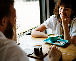 burnout-man woman meeting coffee