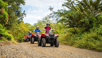 atving in the mountains