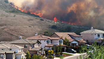 wildfire area in socal