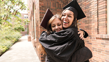 teen hugging mom - graduation