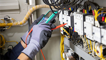 electricians testing installation