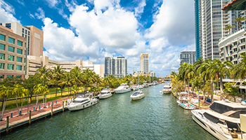 View of boats in Fort Lauderdale 