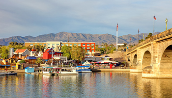 Boats on the water at Lake Havasu 