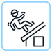 worker falling off roof icon