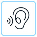 loud noise with ear icon