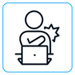 shoulder pain in office setting workplace icon