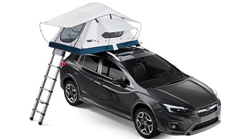 A Thule rooftop tent made for smaller cars