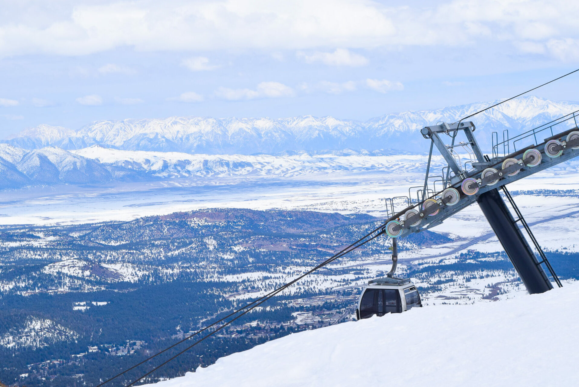 Mammoth Lakes, California in winter