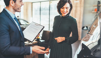 a person ready to purchase an electric vehicle