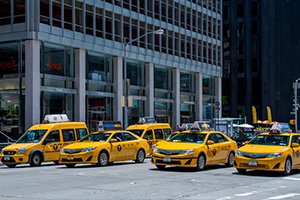 fleet of taxi sedan (livery service)