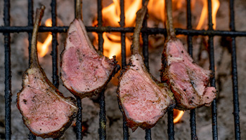 lamb chops on the grill