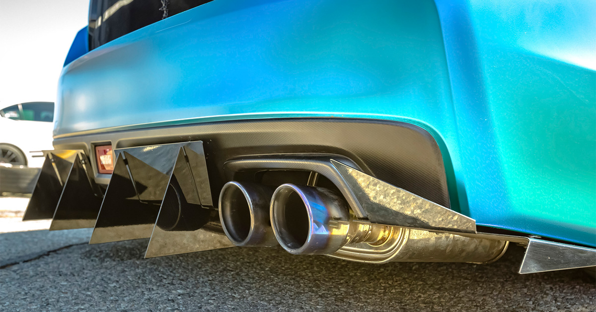 vehicle modifications of a custom exhaust