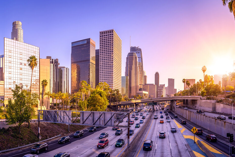 view of freeway in Los Angeles