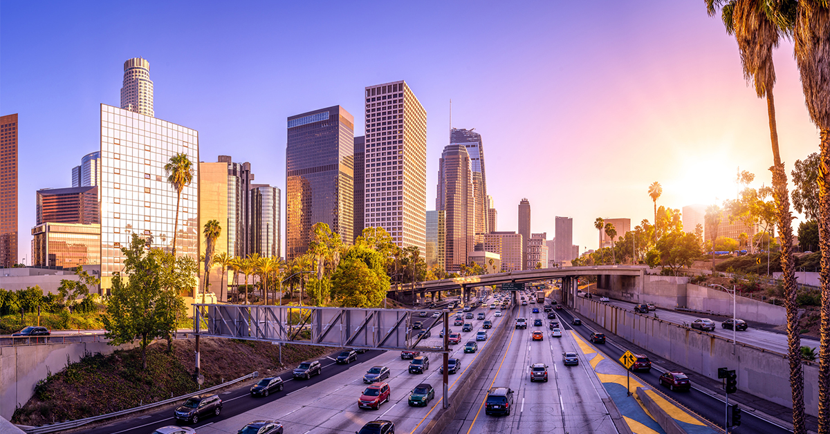 view of freeway in Los Angeles