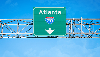 highway 20 in Atlanta Georgia sign