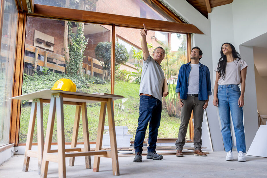 couple reviewing home improvement project