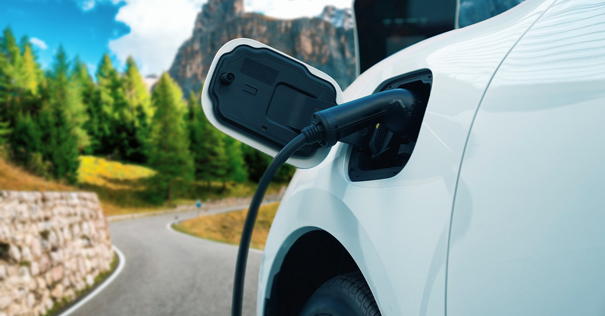 electric vehicle charging outside national park