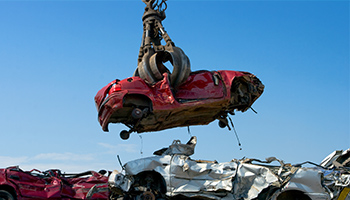 old car at scrap yard