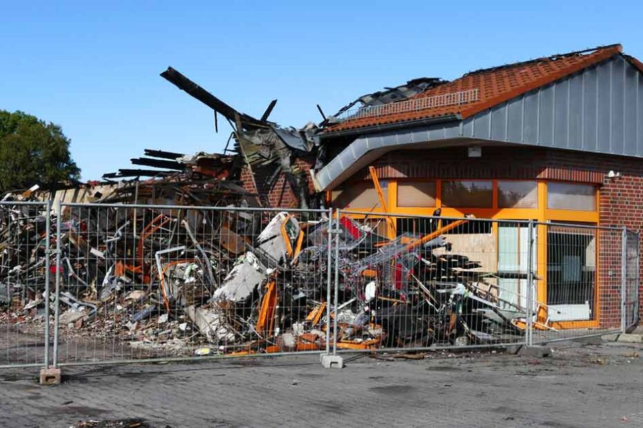 business building destroyed