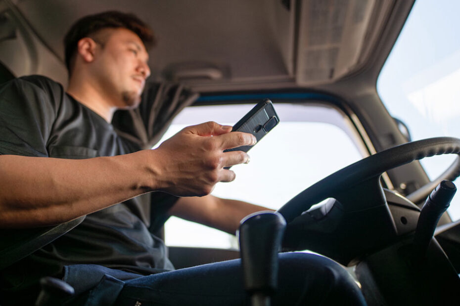 phone ticket in commercial truck