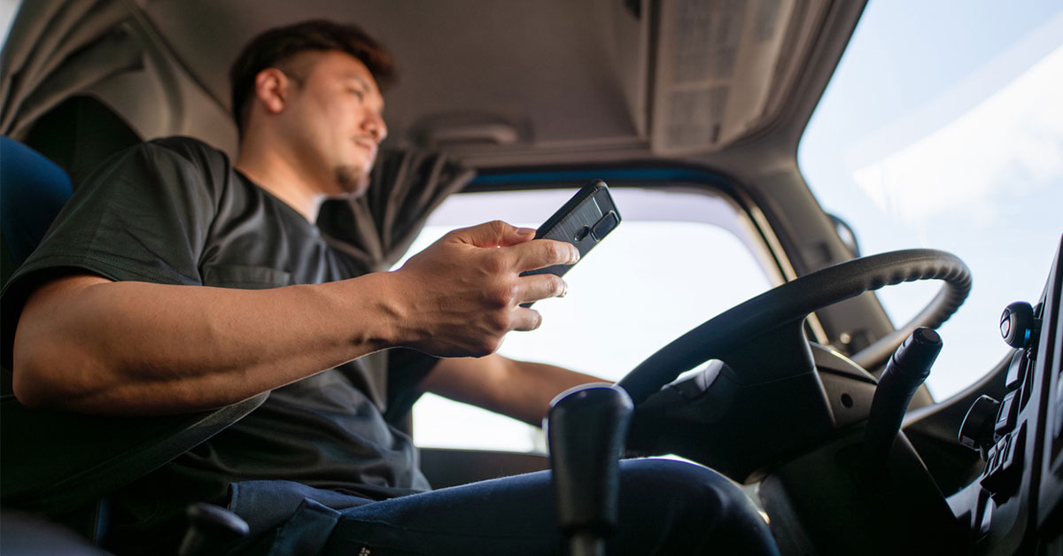 phone ticket in commercial truck